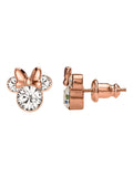 Disney Minnie Mouse rose gold crystal earring studs, imported from the UK