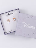Disney Minnie Mouse rose gold crystal earring studs, imported from the UK