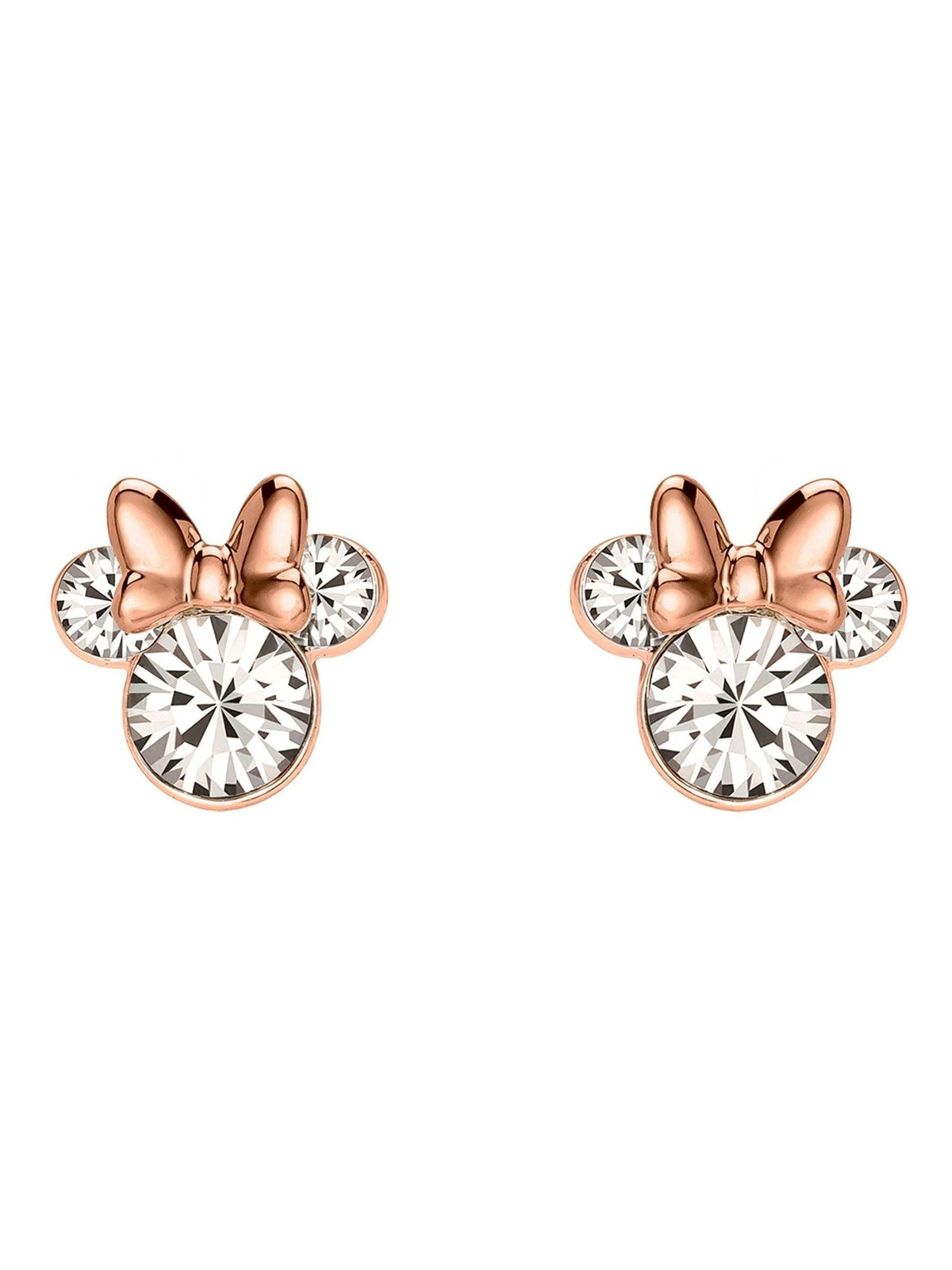 Disney Minnie Mouse rose gold crystal earring studs, imported from the UK