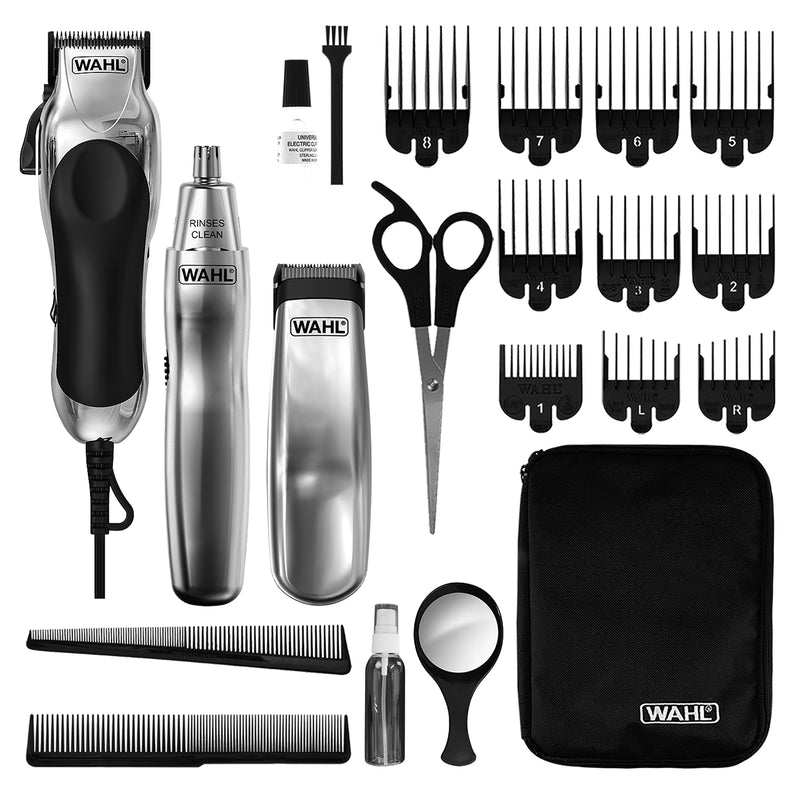 Wahl Deluxe Chrome Pro mains clipper kit - British product