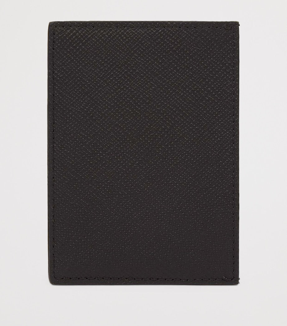 Smythson Panama card holder with crossgrain leather (British brand)