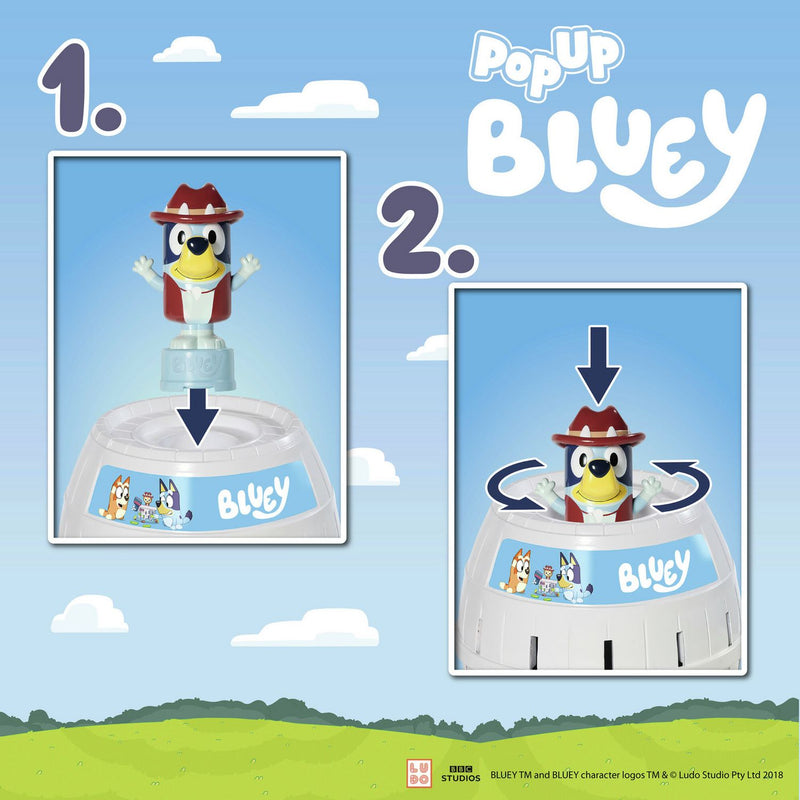 Tomy Bluey Pop Up Activity Game, imported from the UK