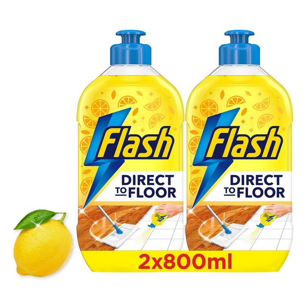 Flash floor cleaner lemon twin pack 800ml - British product