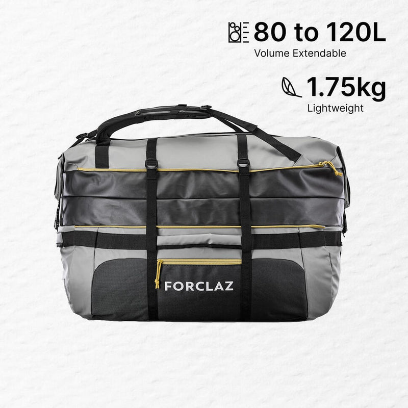 Decathlon expedition duffle bag 80-120L grey, UK version