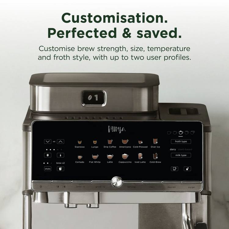 Ninja AutoBarista Pro espresso filter coffee machine, imported from the UK