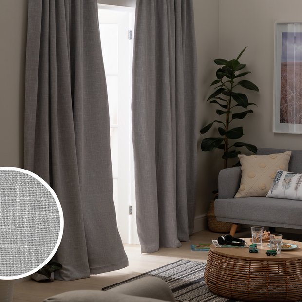 Habitat blackout curtains dove grey 117x137cm (British brand)