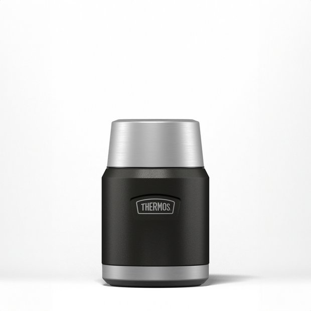 Thermos Icon Black Food Flask 470ml, imported from the UK