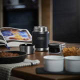 Thermos Icon Black Food Flask 470ml, imported from the UK