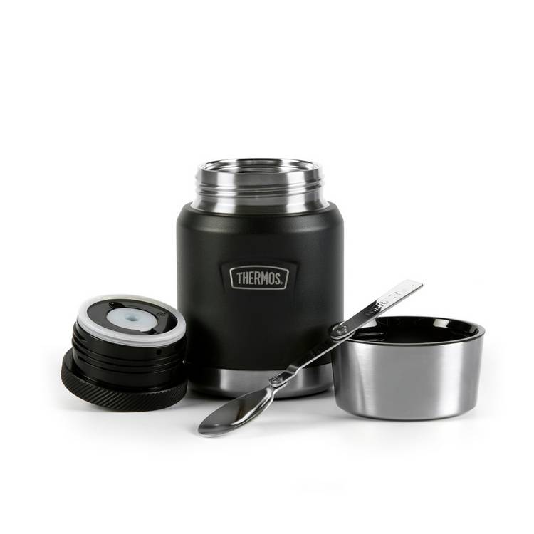 Thermos Icon Black Food Flask 470ml, imported from the UK