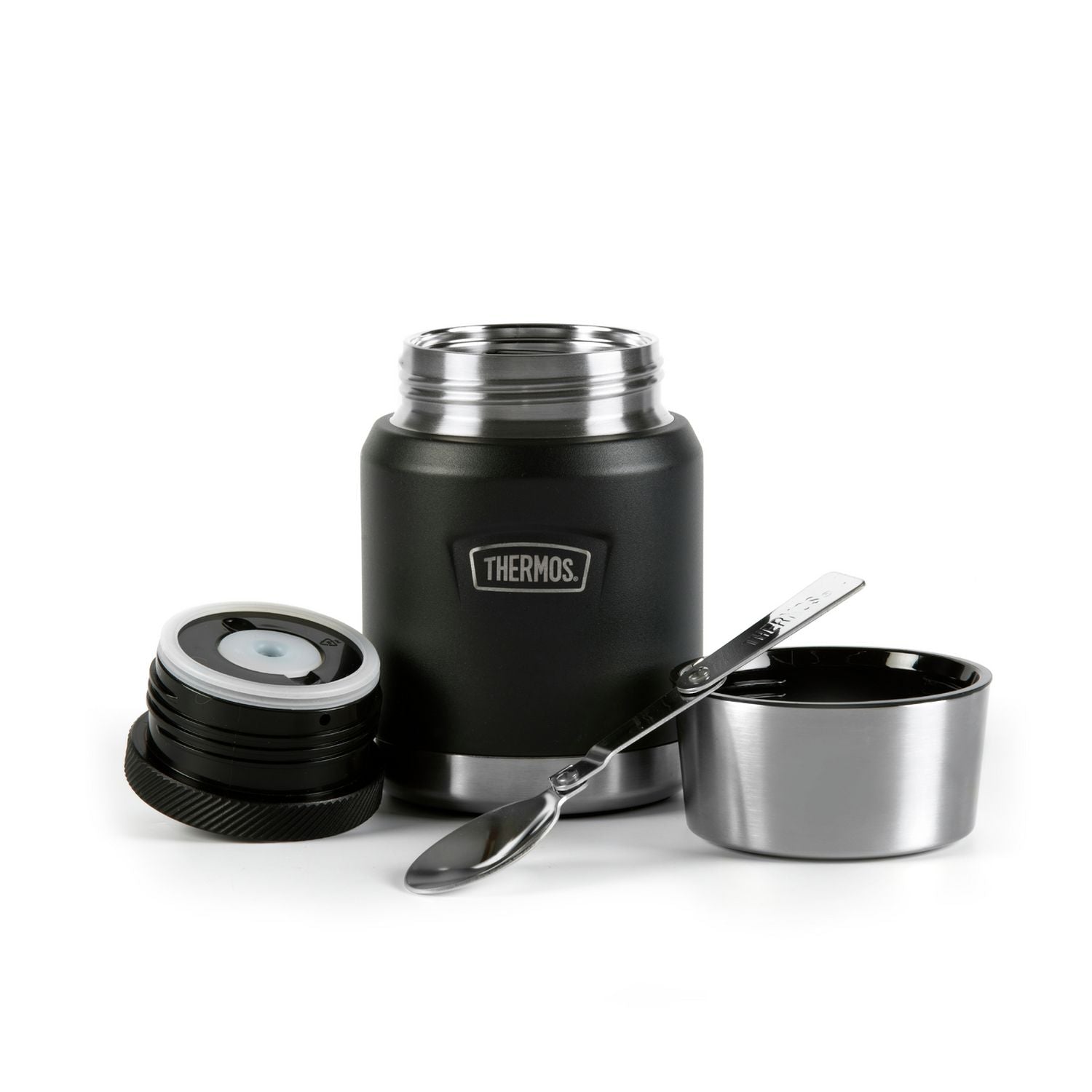 Thermos Icon Black Food Flask 470ml, imported from the UK