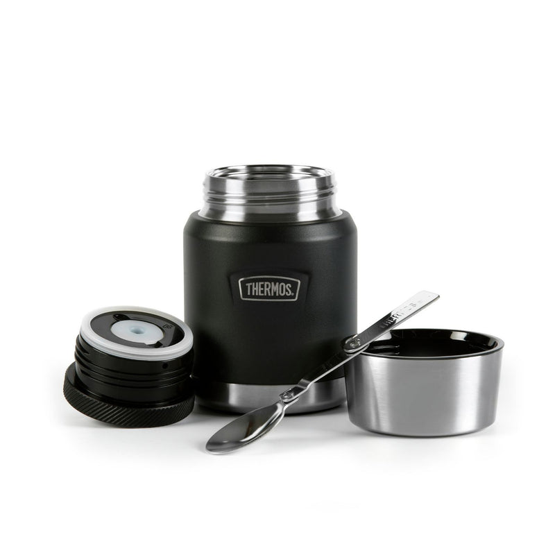 Thermos Icon Black Food Flask 470ml, imported from the UK