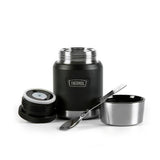 Thermos Icon Black Food Flask 470ml, imported from the UK