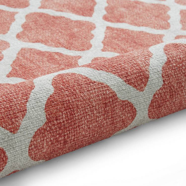 Think Rugs coral orange flatweave rug 76x150cm, UK version