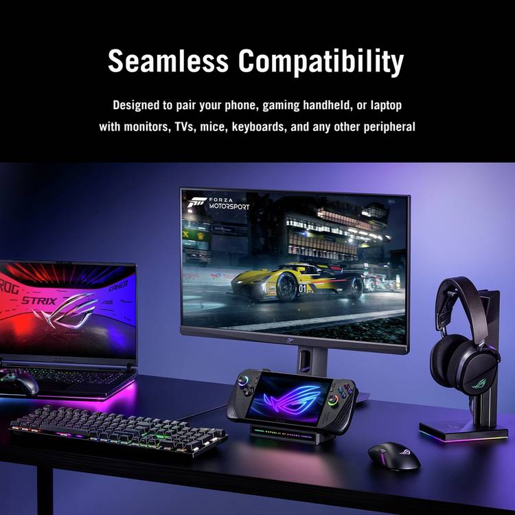 ASUS ROG 7-in-1 Bulwark Dock 2025 Black, imported from the UK