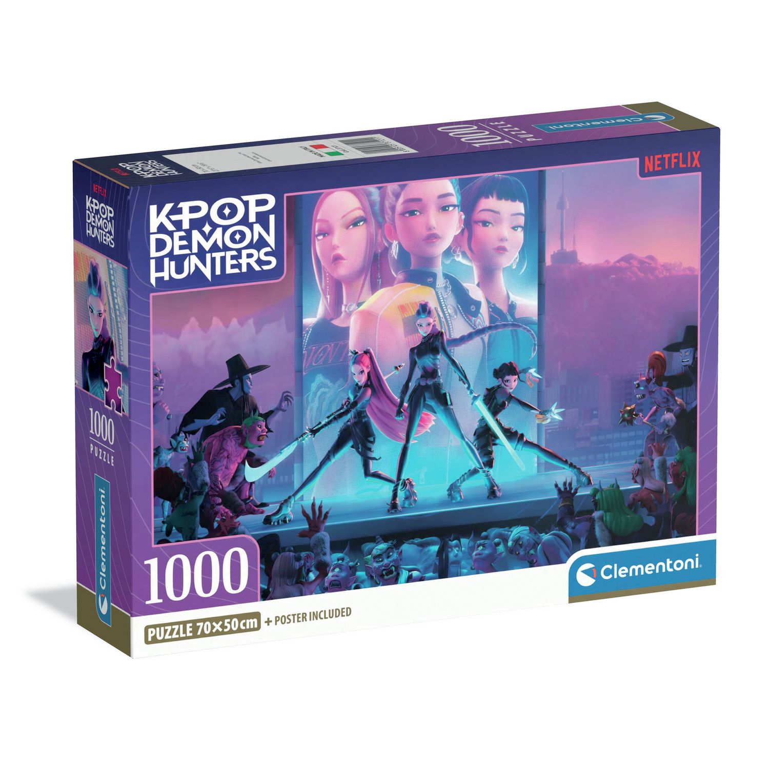 Clementoni jigsaw puzzle KPOP Demon Hunters 1000 pieces, UK version