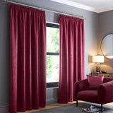 Fusion thermal pencil pleat curtains wine 117x137cm (British brand)