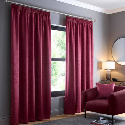 Argos Fusion Galaxy Thermal Pencil Pleat Curtains Wine 117x137cm- Buy online at McGrocer