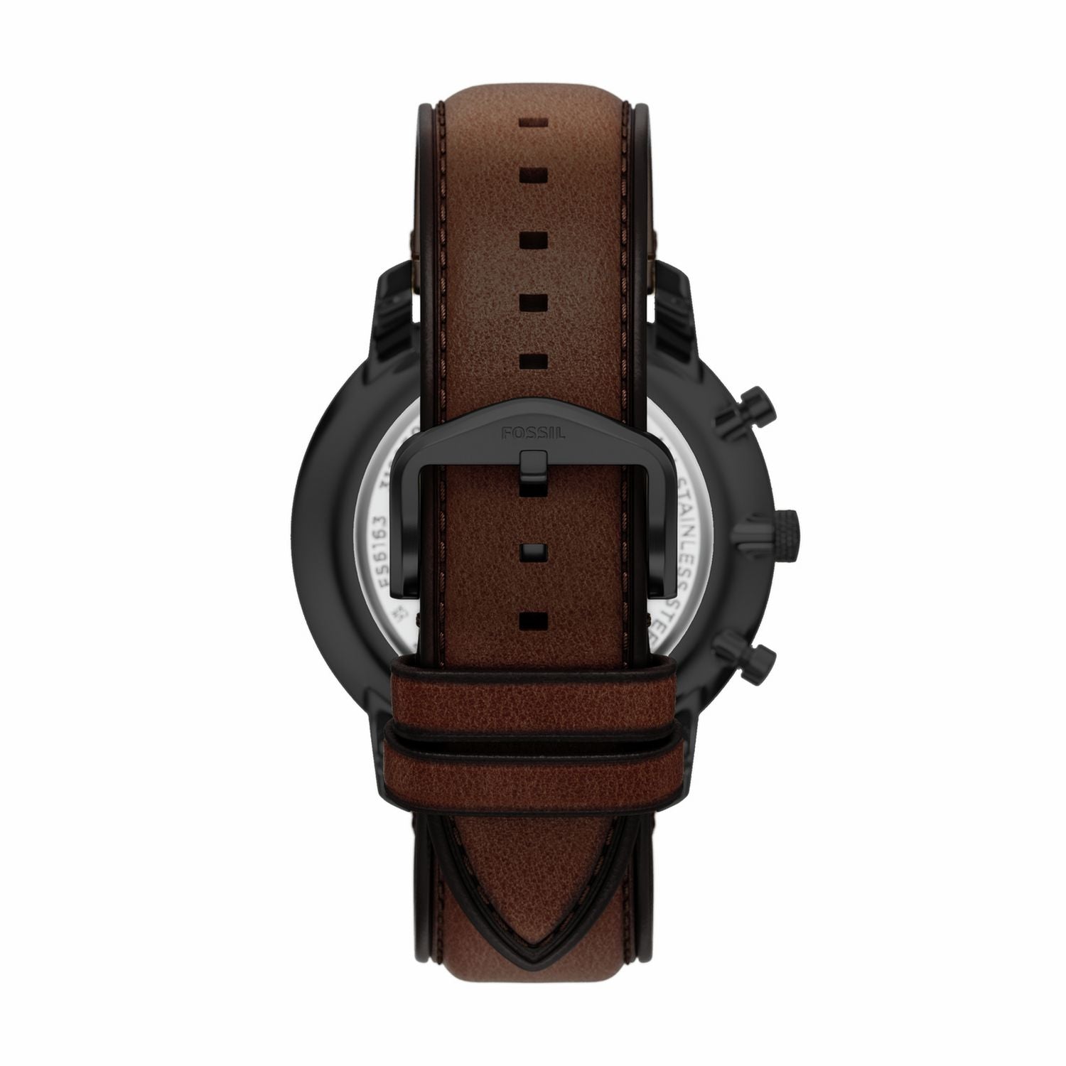 Fossil Neutra watch black dial brown leather strap, imported from the UK