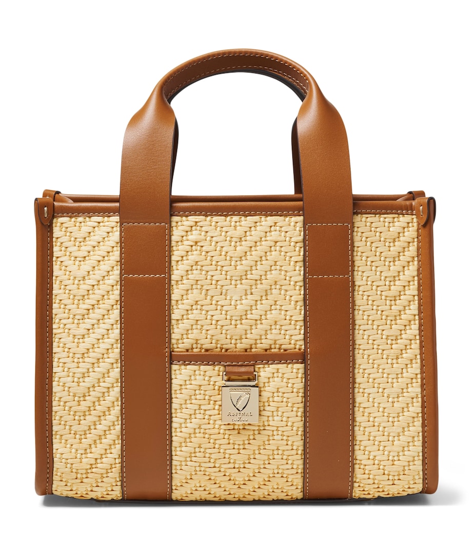 Aspinal of London Henley raffia tote bag - British product