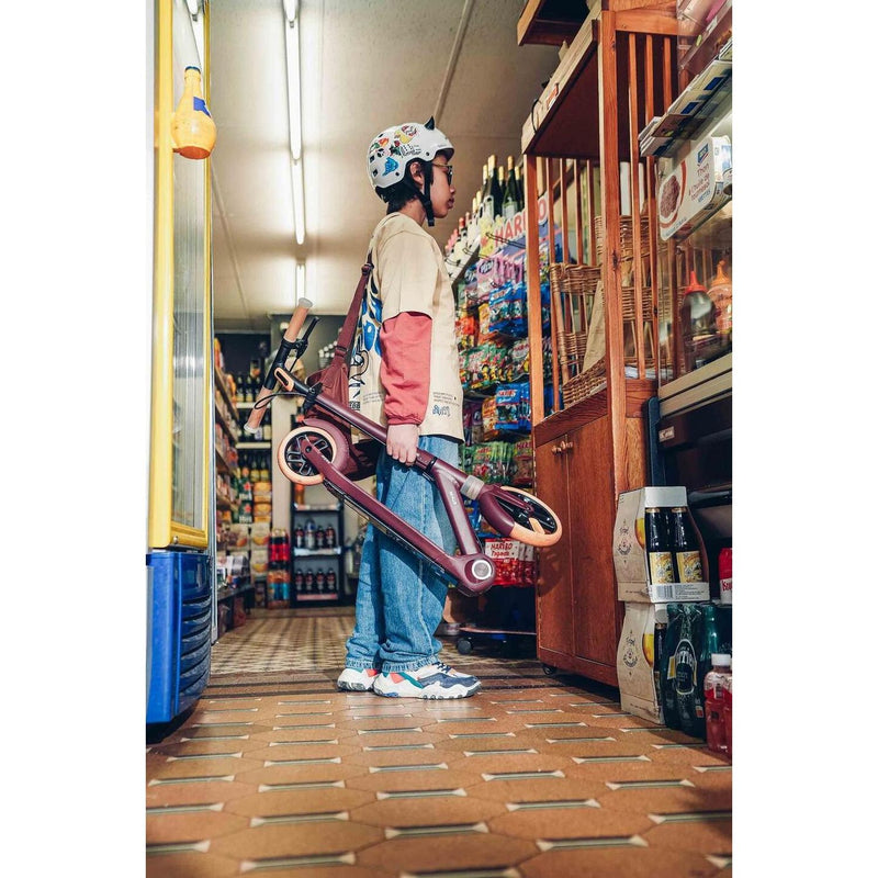 Decathlon M900 Big Wheel Folding Scooter Burgundy, imported from the UK