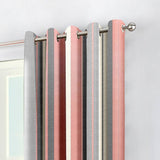 Fusion Whitworth Striped Eyelet Curtains Blush Pink 117x137cm (British brand)