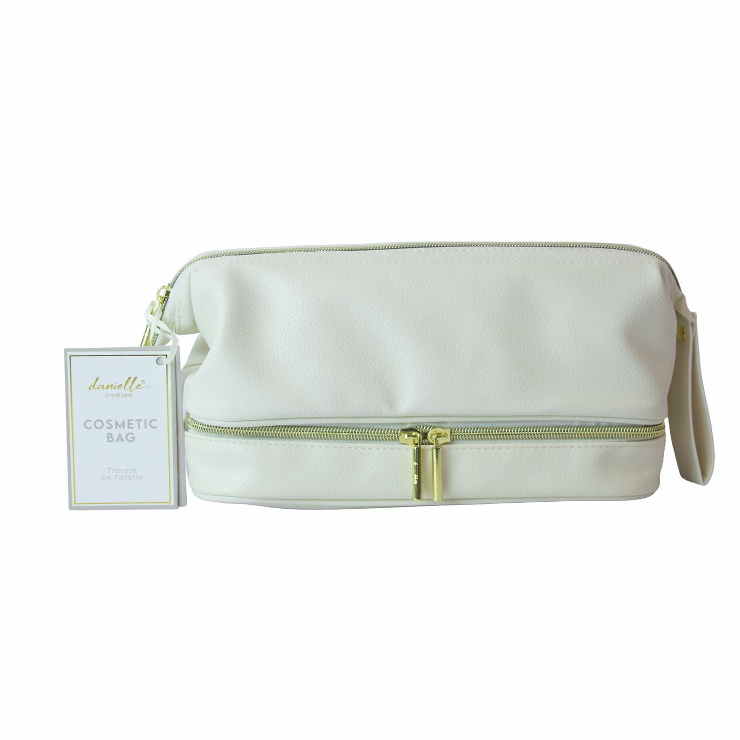 Danielle Creations slouch zip round cosmetic bag, imported from the UK