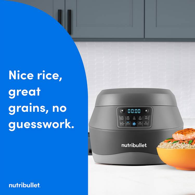 nutribullet rice cooker and steamer black 2.3L, imported from the UK