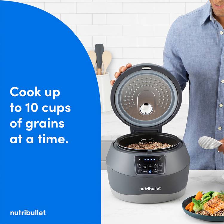 nutribullet rice cooker and steamer black 2.3L, imported from the UK