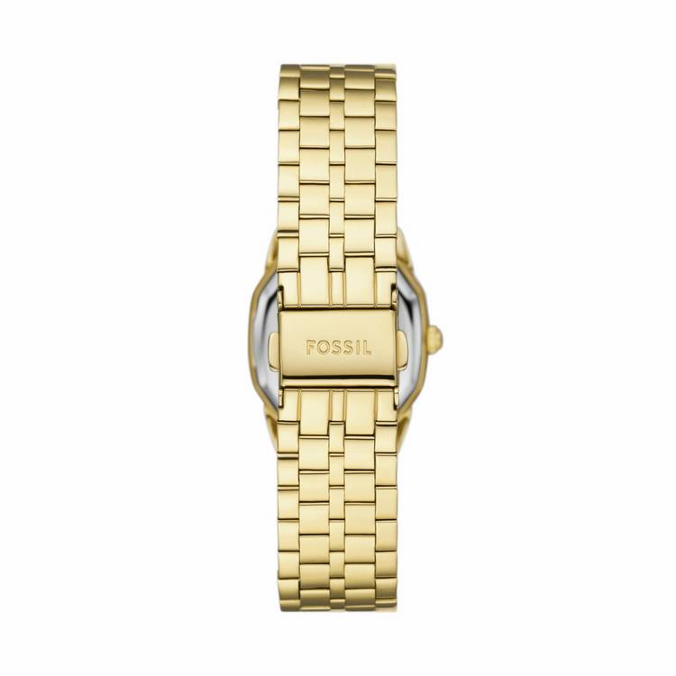 Fossil Harlow gold-tone stainless steel bracelet watch (British brand)