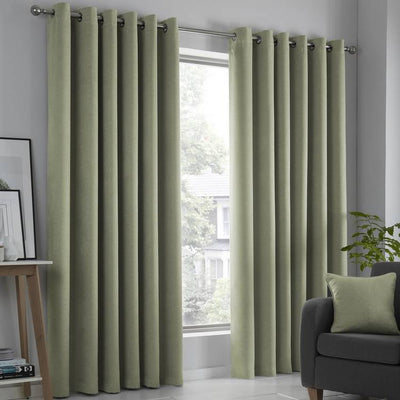 Argos Fusion Strata Green Dim-out Eyelet Curtains (117x137cm)- Buy online at McGrocer