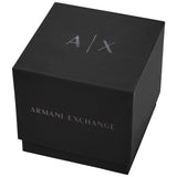 Armani Exchange men's stainless steel blue strap watch, UK version