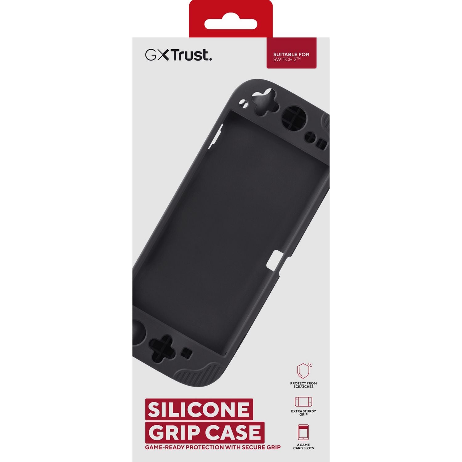 GXTrust Silicone Grip Case for Nintendo Switch 2 Black (British brand)