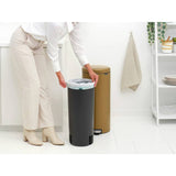 Brabantia brass pedal bin 30L, UK version