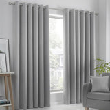 Fusion dim-out curtains silver 117x137cm, imported from the UK