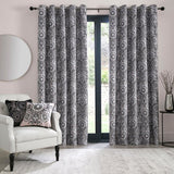 Laurence Llewelyn-Bowen Romilly eyelet curtains natural 117x137cm, imported from the UK