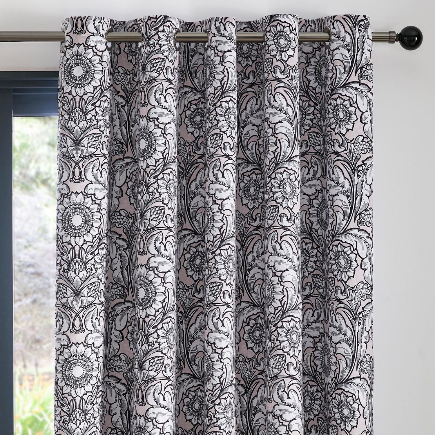 Laurence Llewelyn-Bowen Romilly Eyelet Curtains - Natural - 229x229cm