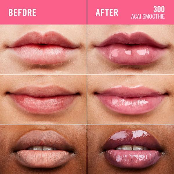 Rimmel Glassy Gloss Acai Smoothie 10ml, imported from the UK
