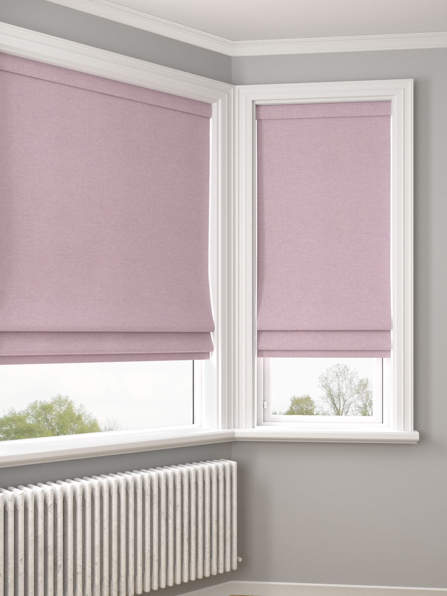 Roman blind Purple Soho Orchid made to measure - British product