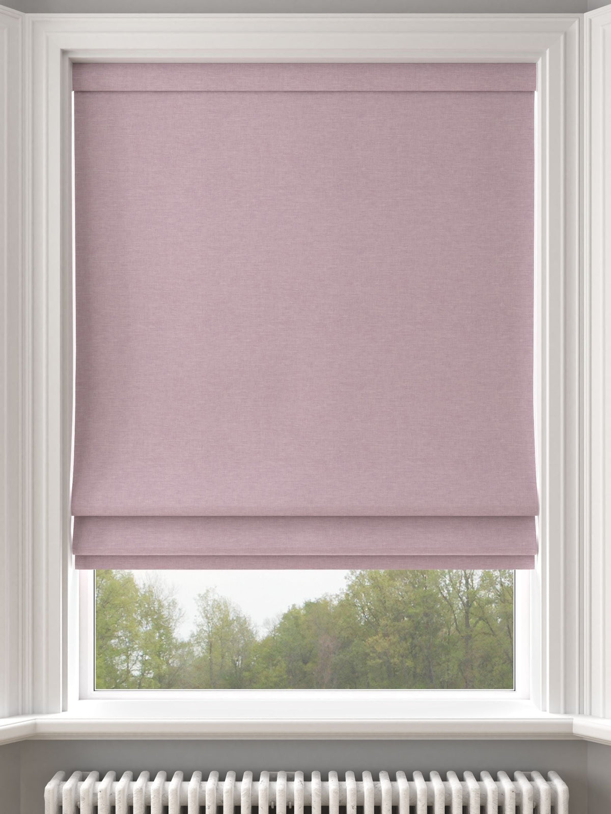 Roman blind Purple Soho Orchid made to measure - British product