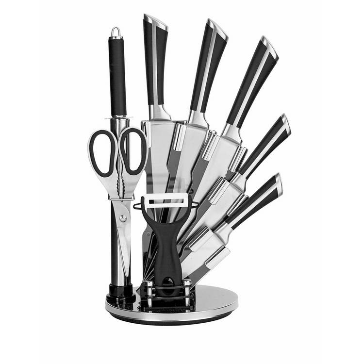 Argos Home knife block set 8 piece hollow handle, UK version