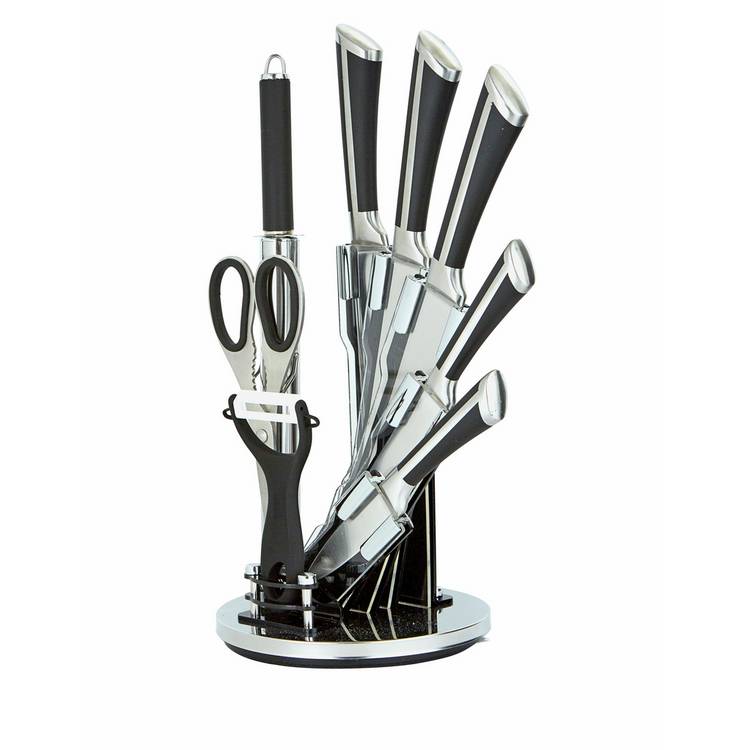 Argos Home knife block set 8 piece hollow handle, UK version
