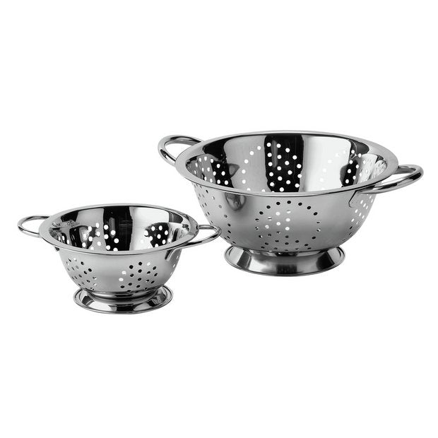 Argos Home stainless steel colanders set of 2 - British product