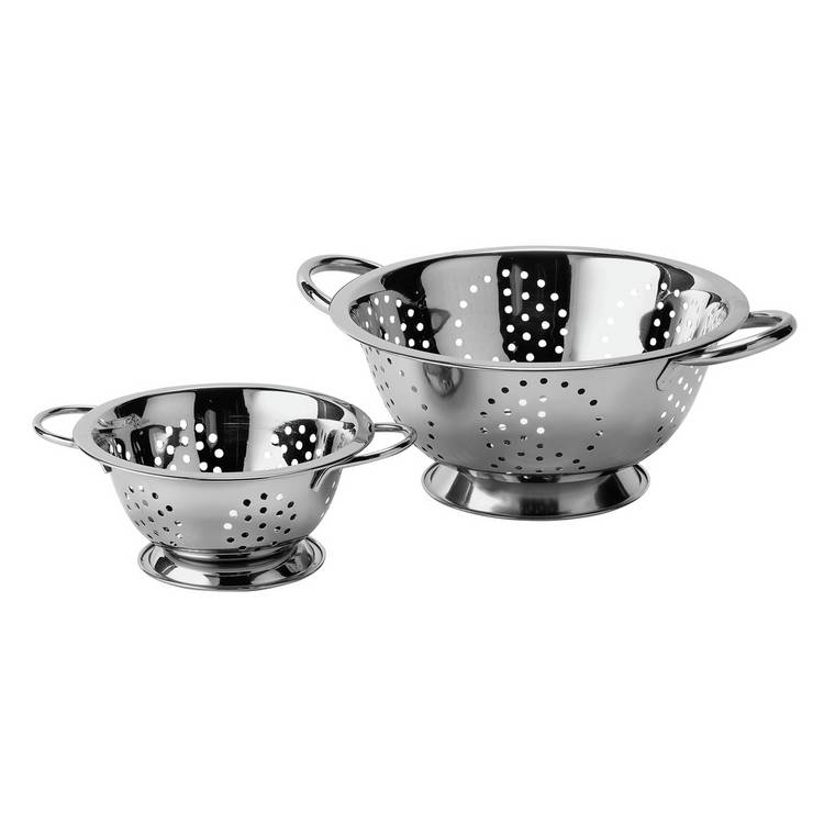 Argos Home stainless steel colanders set of 2 - British product