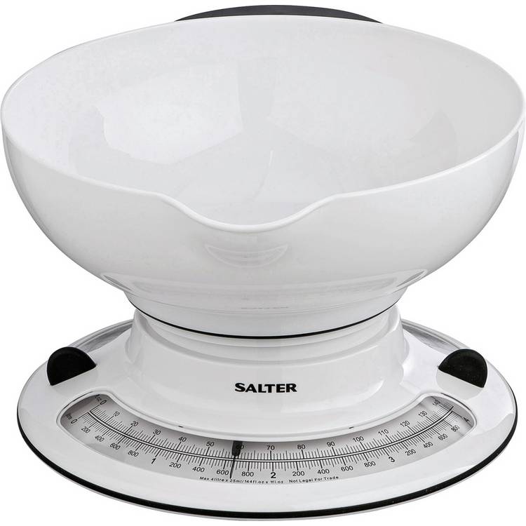 Salter Aquaweigh mechanical baking scale with 4L bowl, UK version