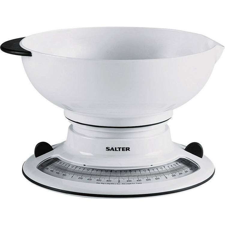 Salter Aquaweigh mechanical baking scale with 4L bowl, UK version
