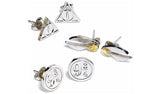 Harry Potter Silver Colour Stud Earrings - Set of 3 GOODS Argos