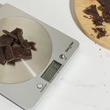 Salter electronic kitchen scale with silver steel platform - British product