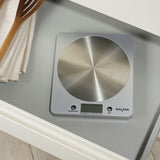 Salter electronic kitchen scale with silver steel platform - British product
