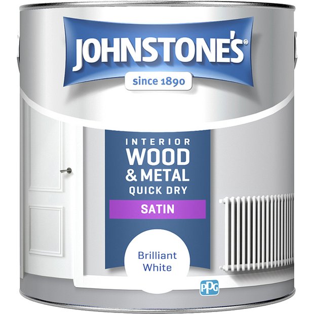 Johnstone's satin paint Brilliant White 2.5L (British brand)