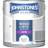 Johnstone's satin paint Brilliant White 2.5L (British brand)